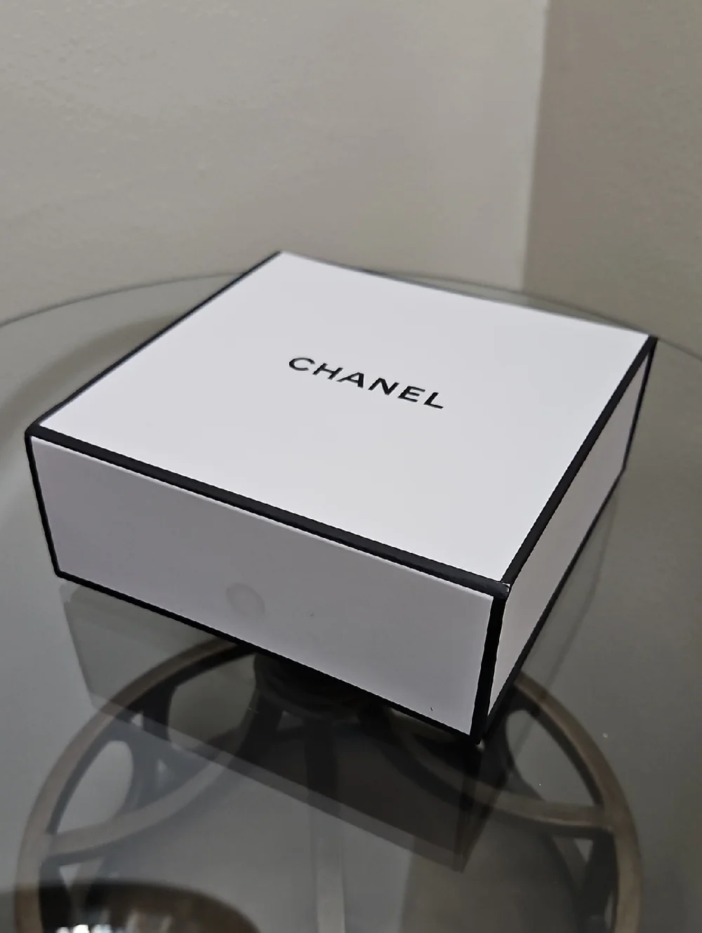 CHANEL Black and White Logo Gift Box